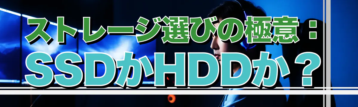 ストレージ選びの極意：SSDかHDDか？