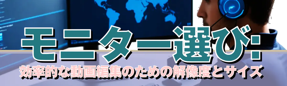 モニター選び: 効率的な動画編集のための解像度とサイズ