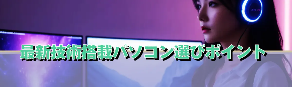 最新技術搭載パソコン選びポイント