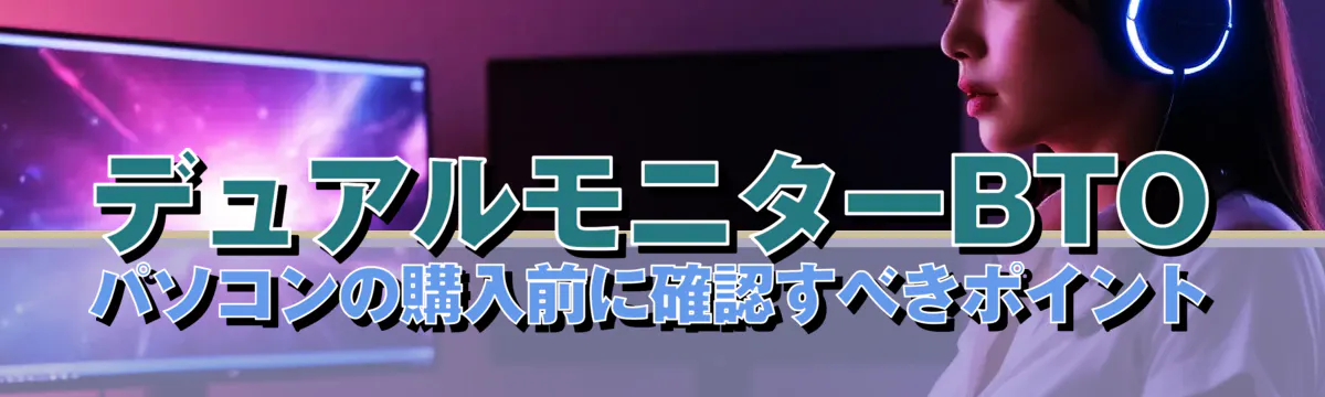 デュアルモニターBTOパソコンの購入前に確認すべきポイント