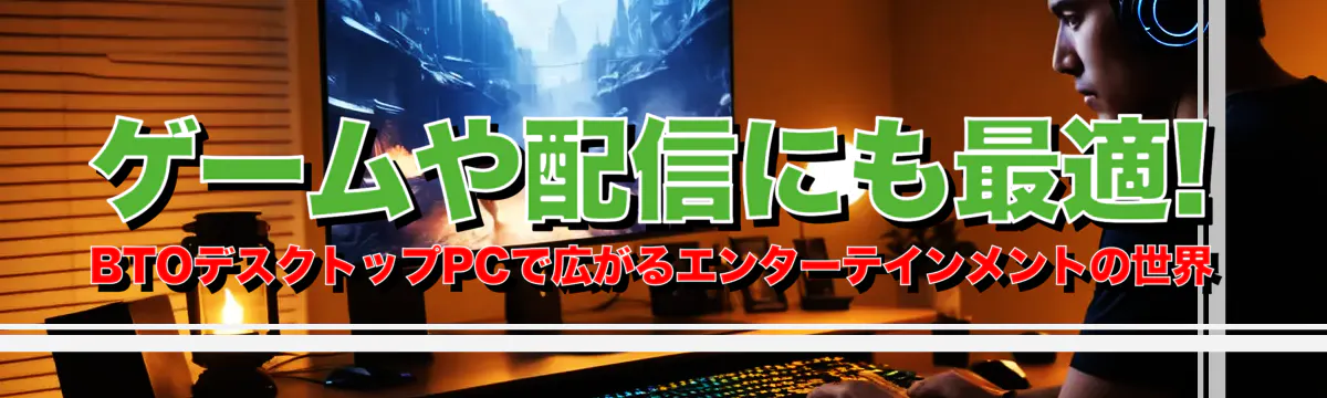 ゲームや配信にも最適! BTOデスクトップPCで広がるエンターテインメントの世界