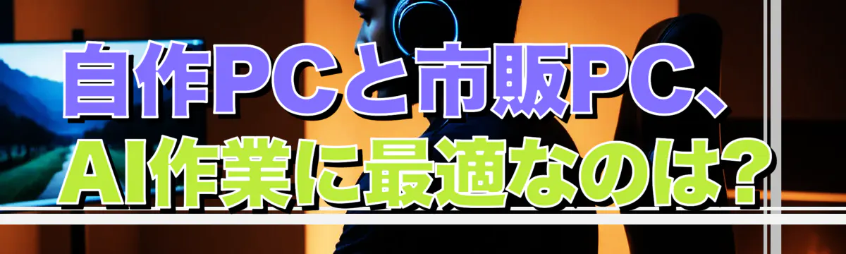 自作PCと市販PC、AI作業に最適なのは?