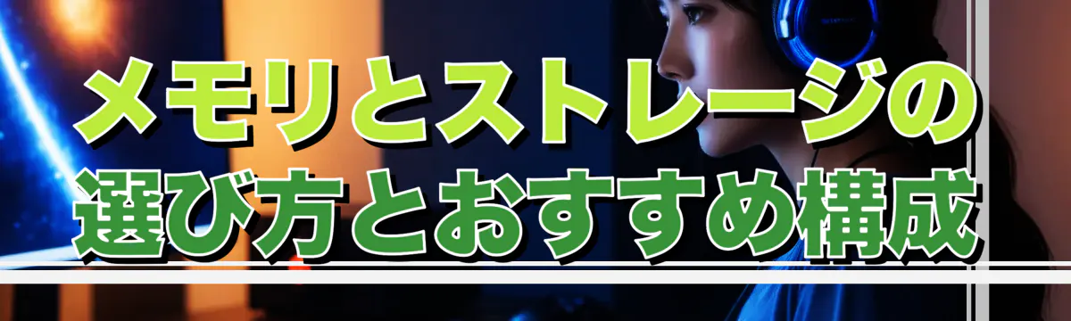 メモリとストレージの選び方とおすすめ構成