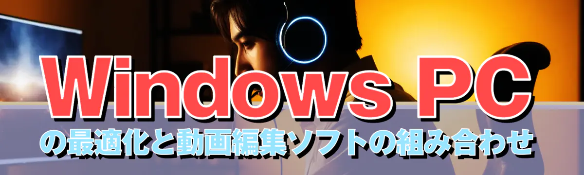 Windows PCの最適化と動画編集ソフトの組み合わせ
