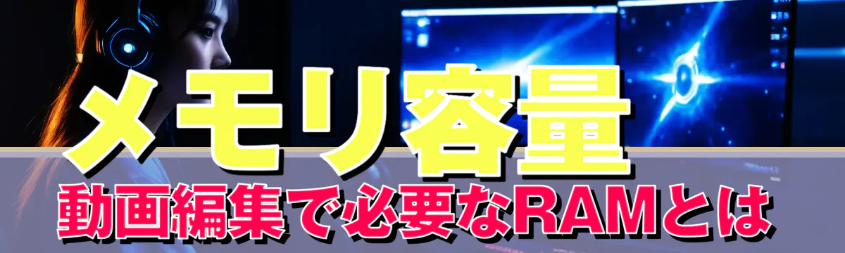 メモリ容量 動画編集で必要なRAMとは
