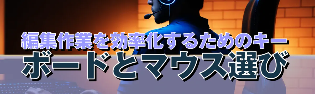 編集作業を効率化するためのキーボードとマウス選び
