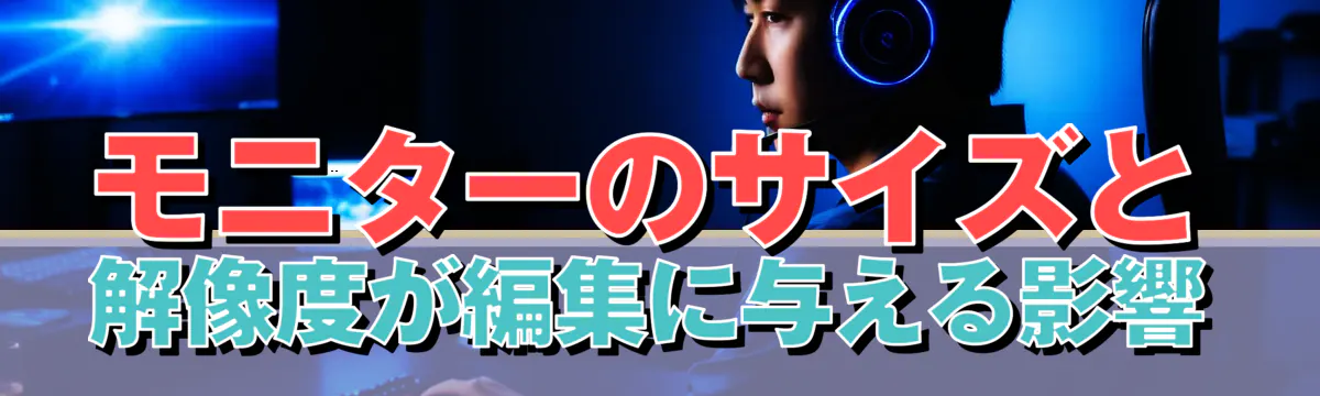 モニターのサイズと解像度が編集に与える影響
