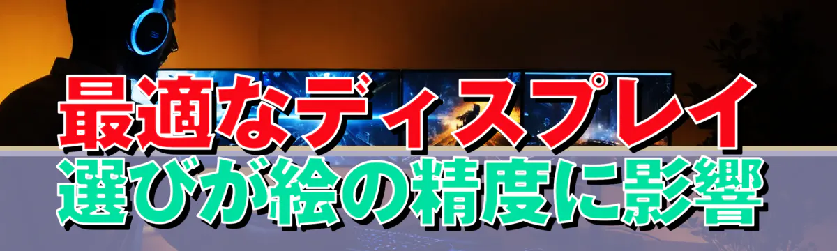 最適なディスプレイ選びが絵の精度に影響