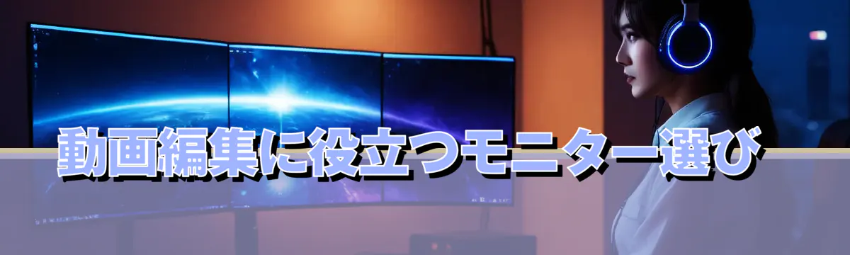 動画編集に役立つモニター選び