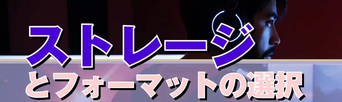 ストレージとフォーマットの選択 
