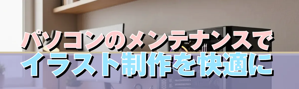 パソコンのメンテナンスでイラスト制作を快適に