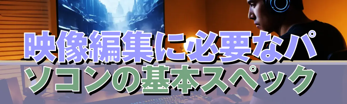 映像編集に必要なパソコンの基本スペック
