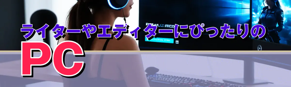 ライターやエディターにぴったりのPC