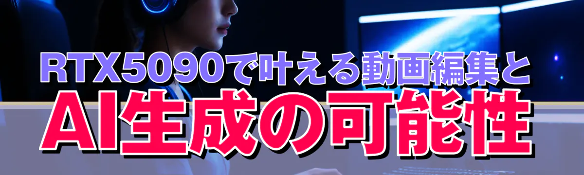 RTX5090で叶える動画編集とAI生成の可能性