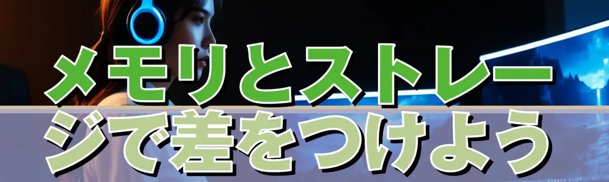 メモリとストレージで差をつけよう
