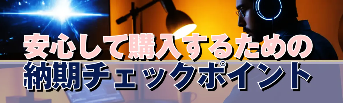 安心して購入するための納期チェックポイント

