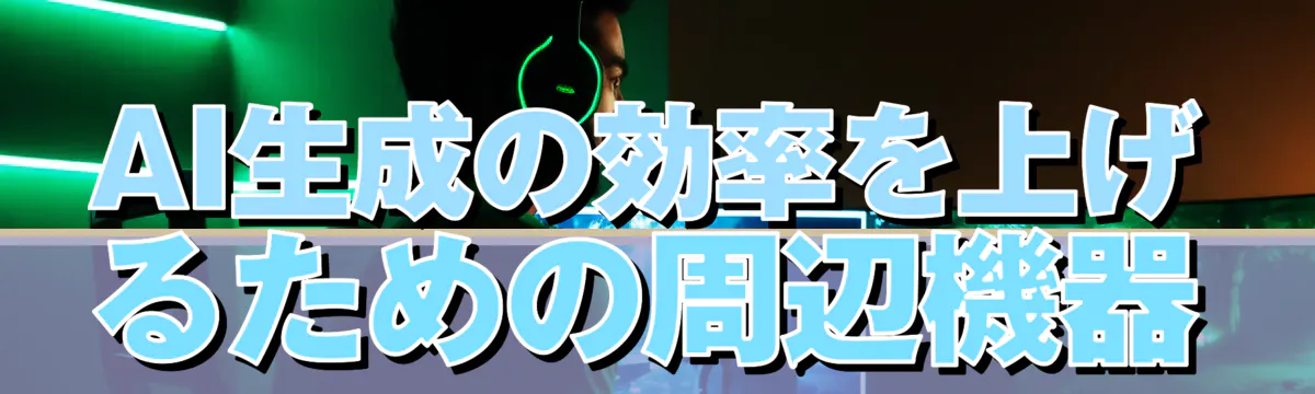 AI生成の効率を上げるための周辺機器