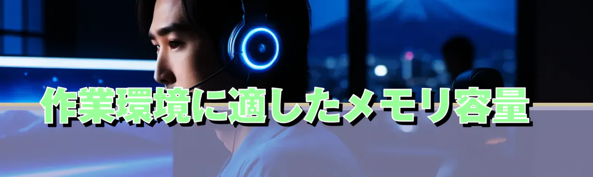 作業環境に適したメモリ容量 
