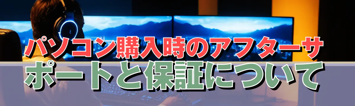 パソコン購入時のアフターサポートと保証について