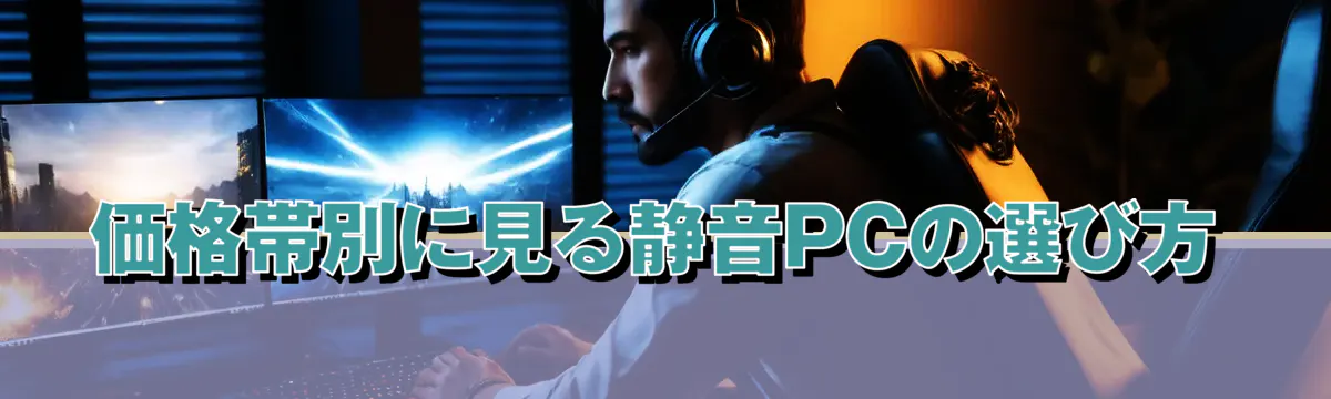 価格帯別に見る静音PCの選び方
