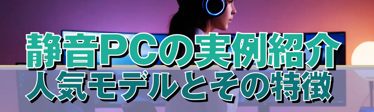 静音PCの実例紹介 人気モデルとその特徴
