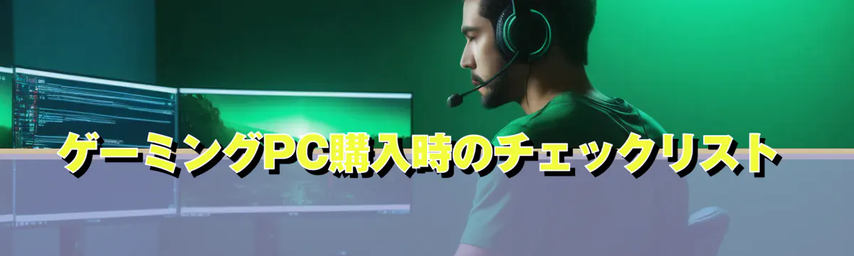 ゲーミングPC購入時のチェックリスト
