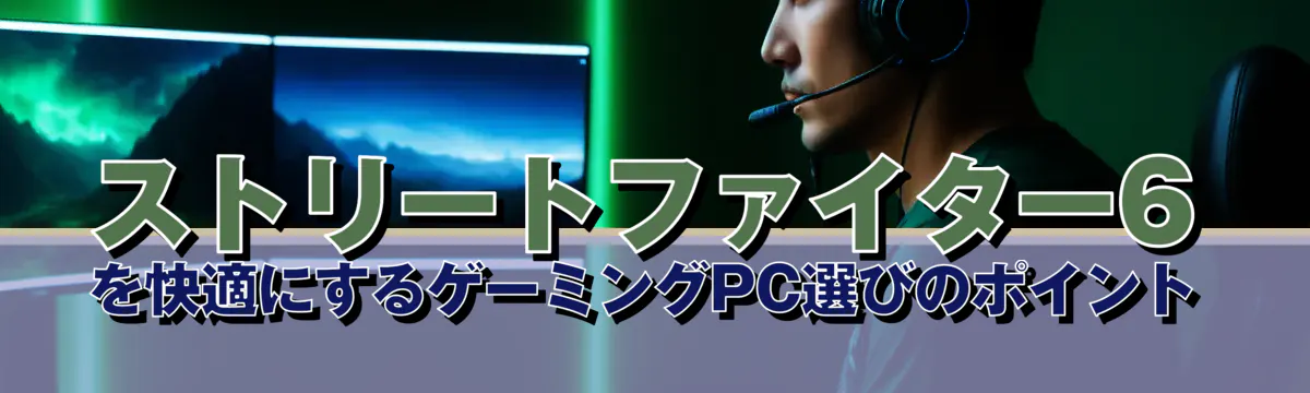 ストリートファイター6を快適にするゲーミングPC選びのポイント
