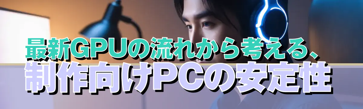 最新GPUの流れから考える、制作向けPCの安定性