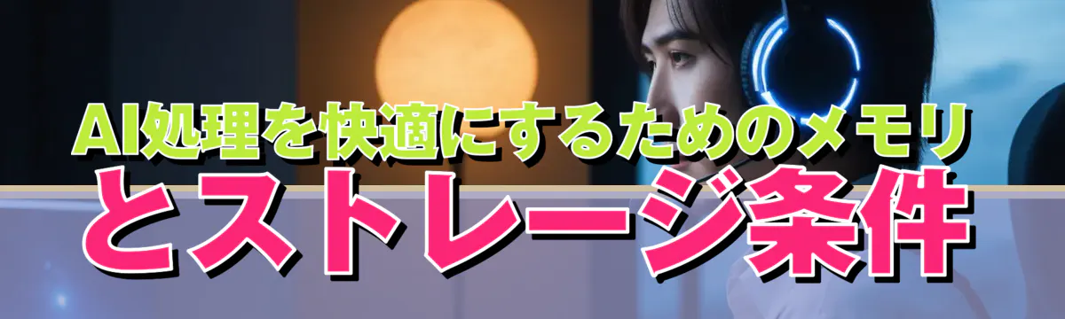 AI処理を快適にするためのメモリとストレージ条件