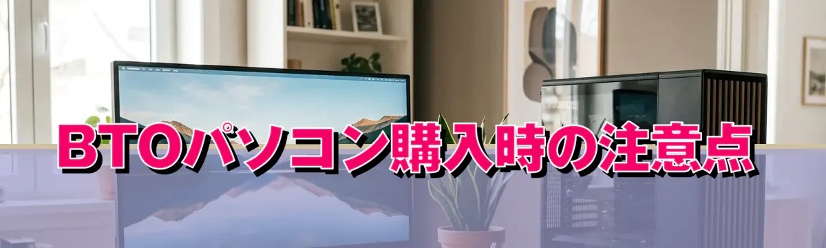 BTOパソコン購入時の注意点