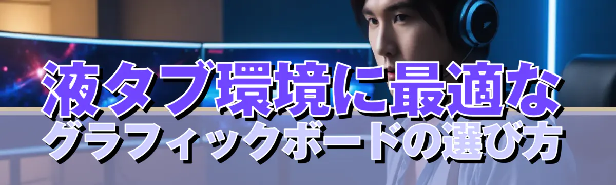 液タブ環境に最適なグラフィックボードの選び方