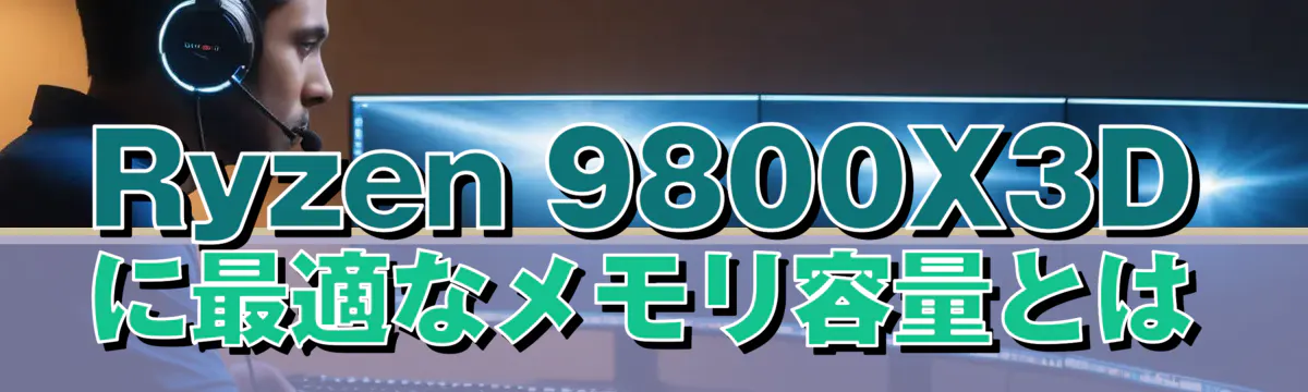 Ryzen 9800X3Dに最適なメモリ容量とは