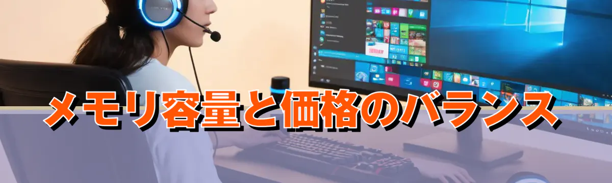メモリ容量と価格のバランス