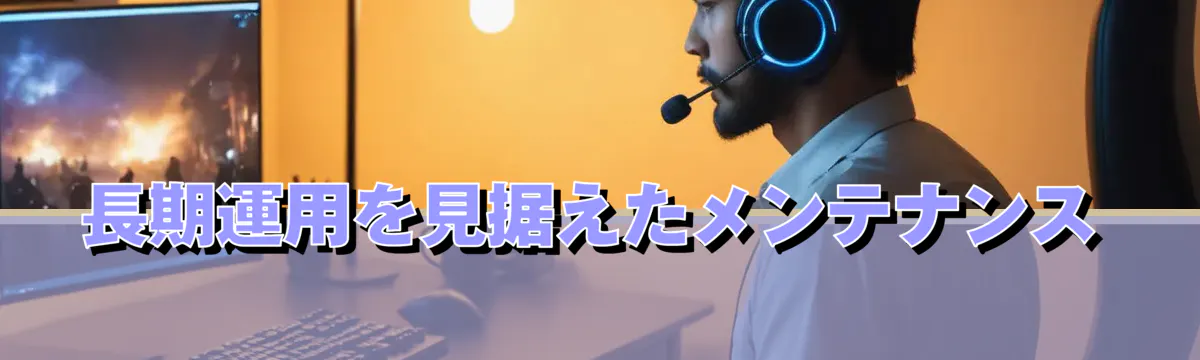 長期運用を見据えたメンテナンス