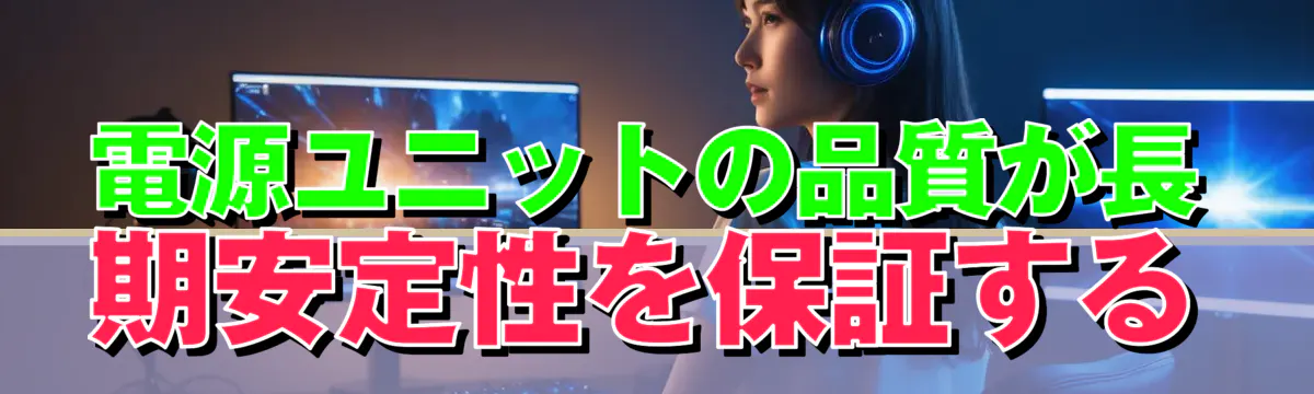 電源ユニットの品質が長期安定性を保証する