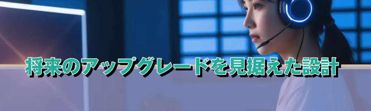 将来のアップグレードを見据えた設計