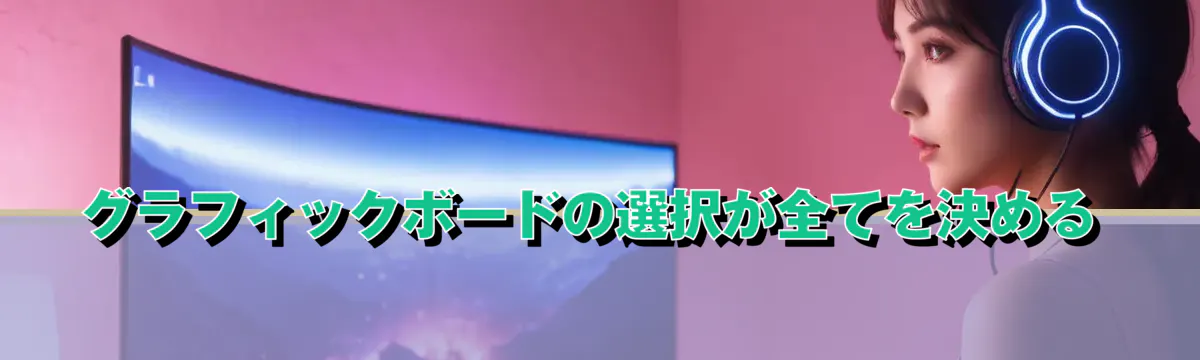 グラフィックボードの選択が全てを決める