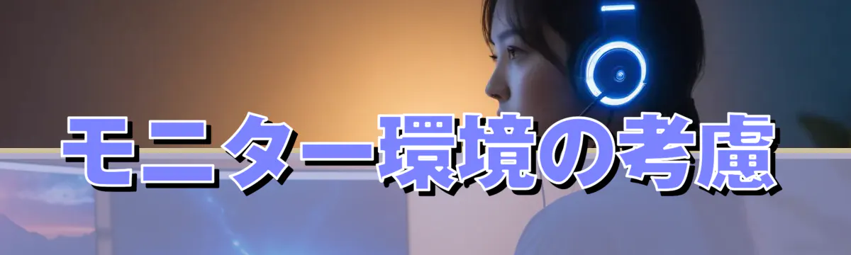 モニター環境の考慮