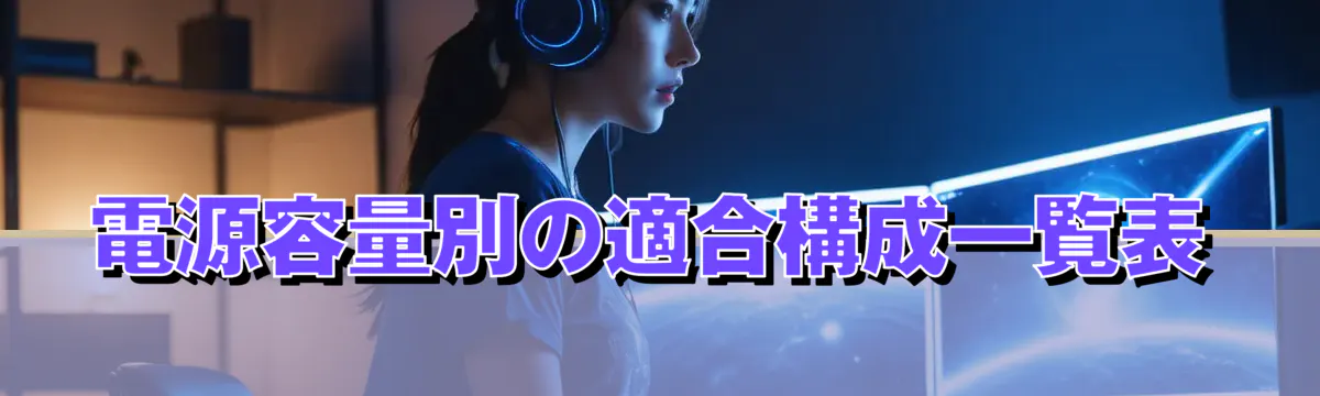電源容量別の適合構成一覧表
