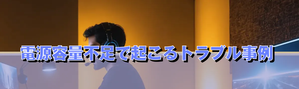 電源容量不足で起こるトラブル事例