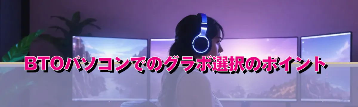 BTOパソコンでのグラボ選択のポイント