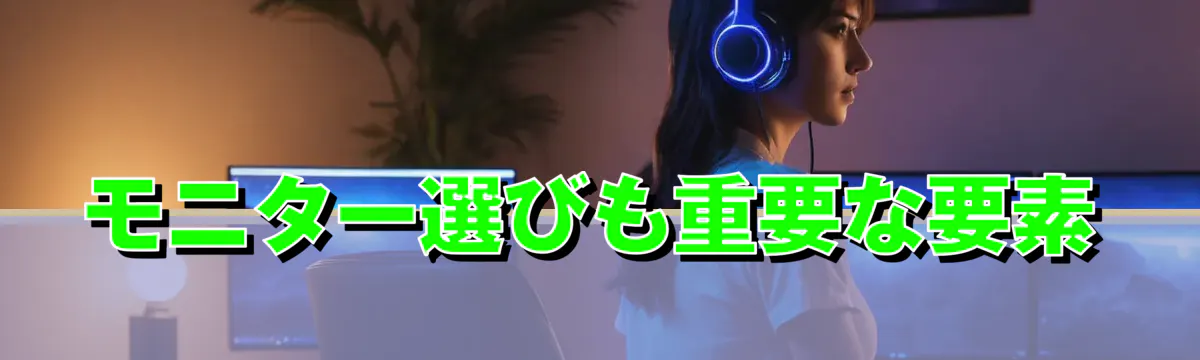 モニター選びも重要な要素