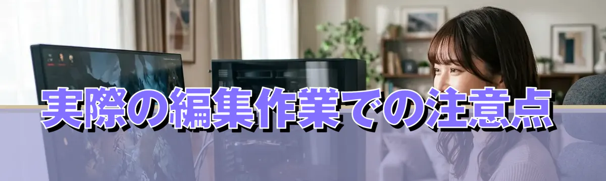実際の編集作業での注意点