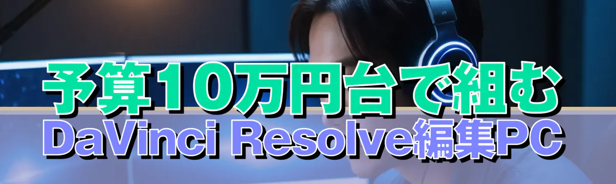 予算10万円台で組むDaVinci Resolve編集PC