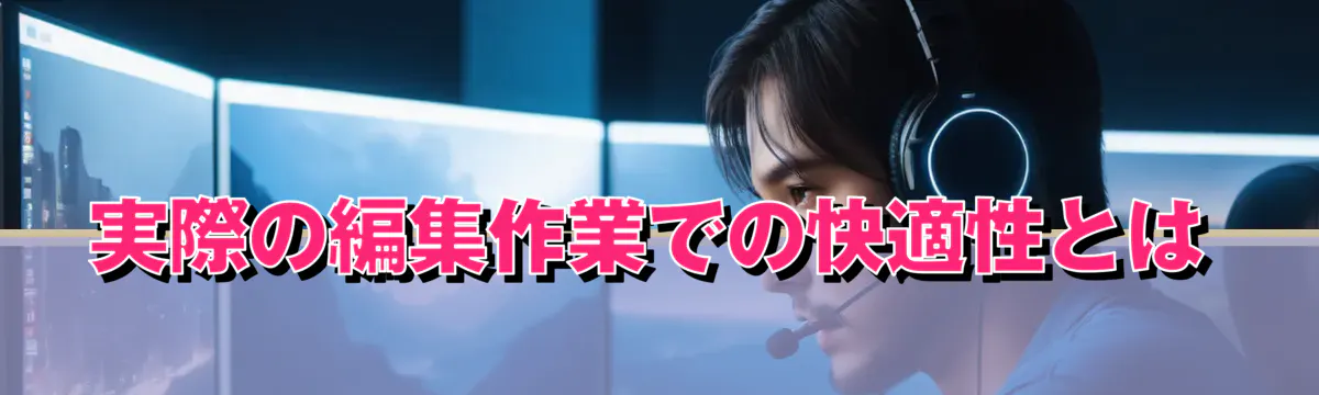 実際の編集作業での快適性とは