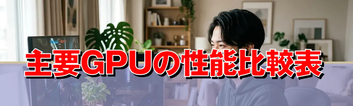 主要GPUの性能比較表