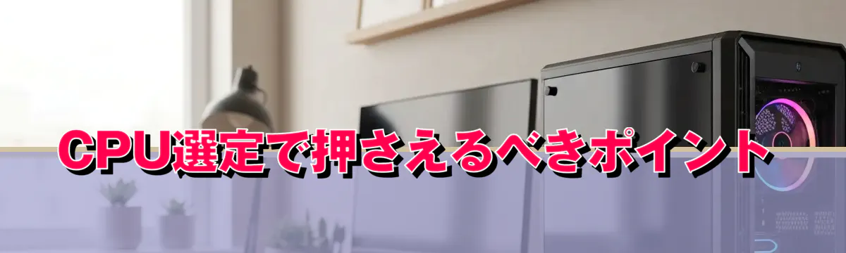CPU選定で押さえるべきポイント
