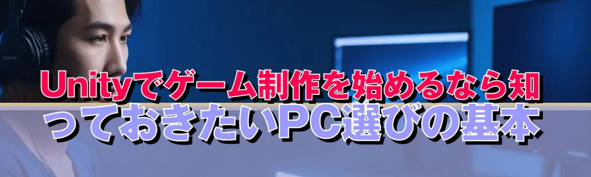 Unityでゲーム制作を始めるなら知っておきたいPC選びの基本