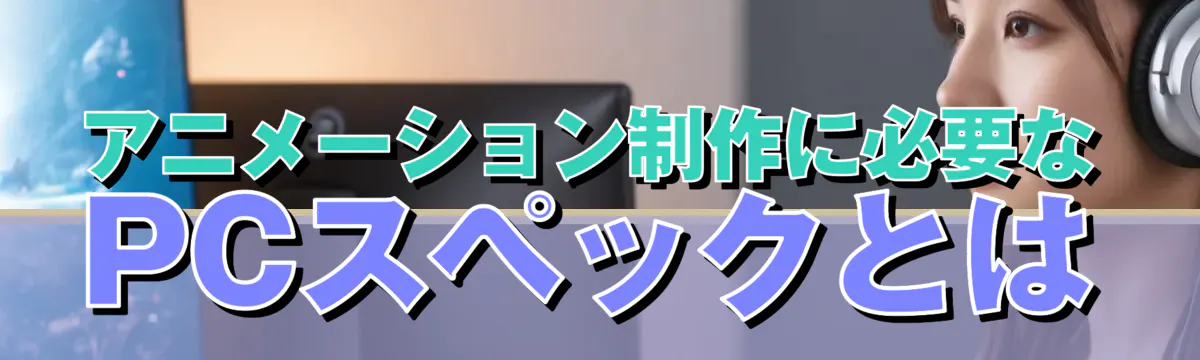アニメーション制作に必要なPCスペックとは