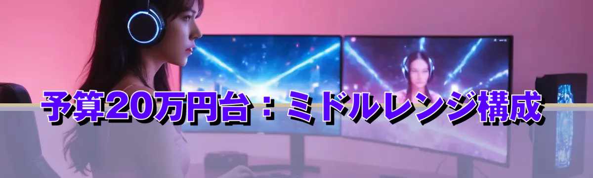 予算20万円台：ミドルレンジ構成